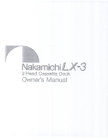 Nakamichi LX-3-Owners-Manual